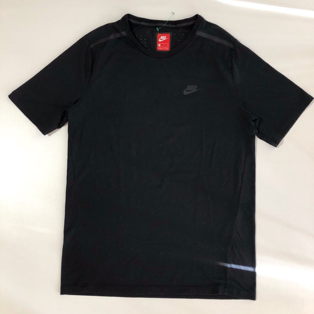 NIKE Men’s SPORTSWEAR Bonded Short Sleeve Shirt 886191-010 Black Sz S
